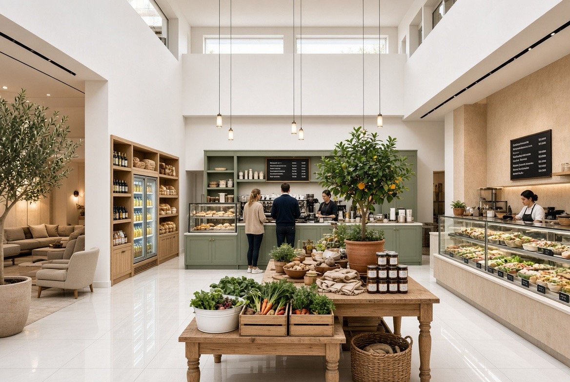 Concept rendering of the market café